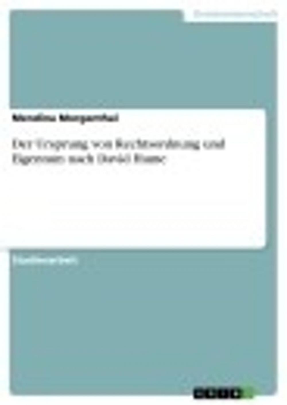 Big bigCover of Der Ursprung von Rechtsordnung und Eigentum nach David Hume