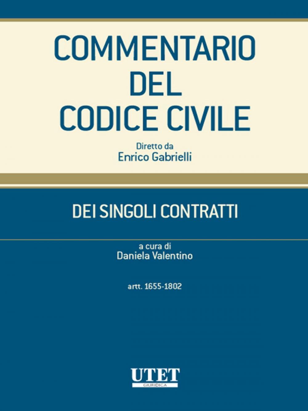 Big bigCover of Dei singoli contratti - artt. 1655-1802
