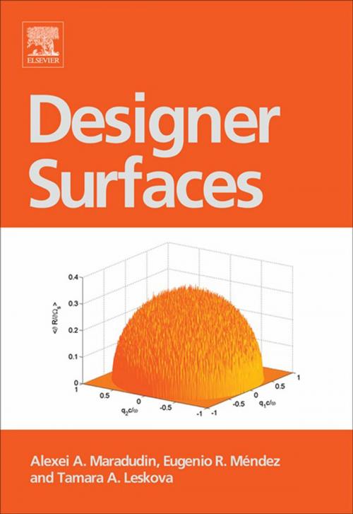 Cover of the book Designer Surfaces by Alexei A. Maradudin, Tamara A. Leskova, Eugenio R. Méndez, Elsevier Science