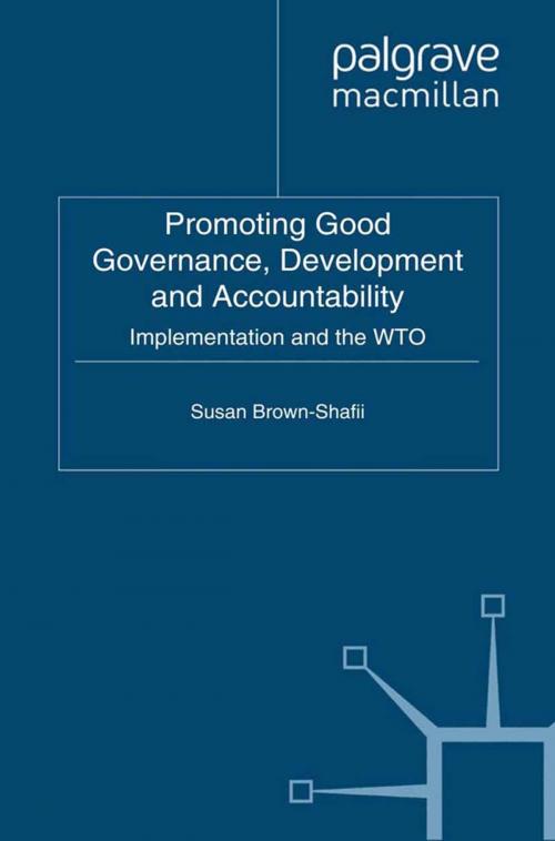 Cover of the book Promoting Good Governance, Development and Accountability by S. Brown-Shafii, Palgrave Macmillan UK