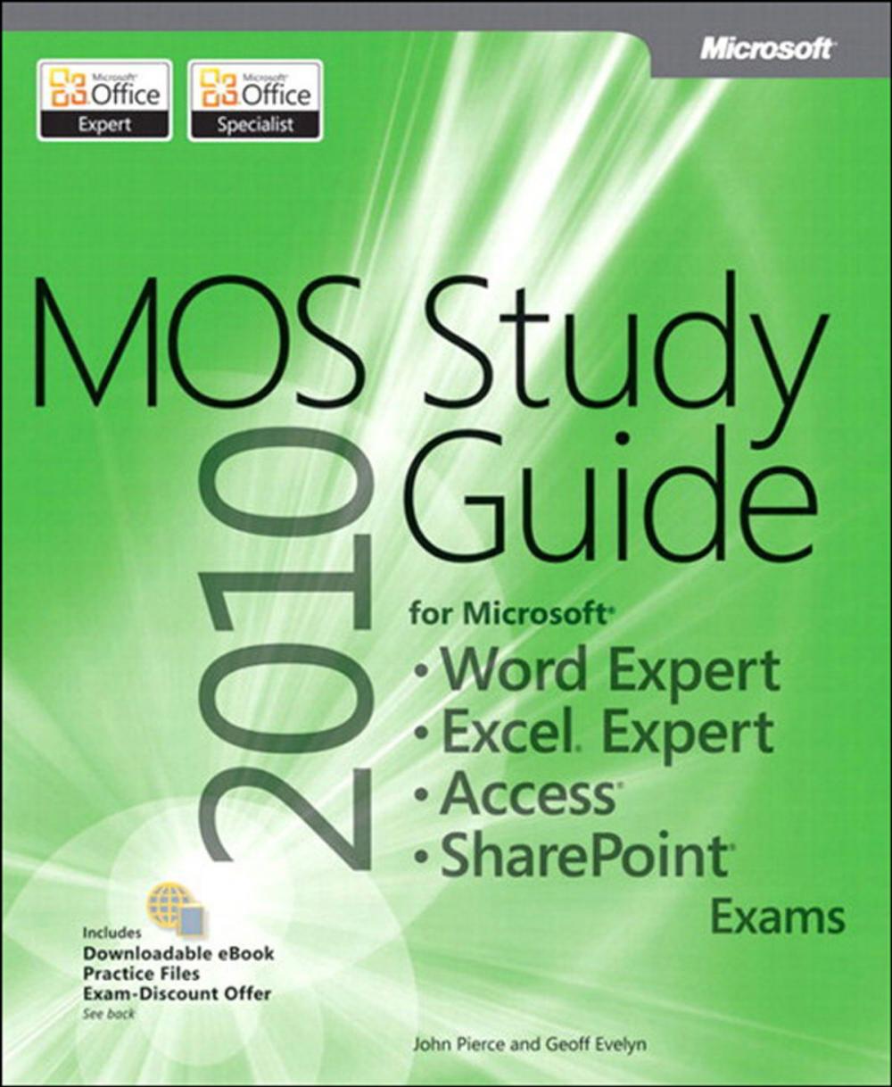 Big bigCover of MOS 2010 Study Guide for Microsoft Word Expert, Excel Expert, Access, and SharePoint Exams