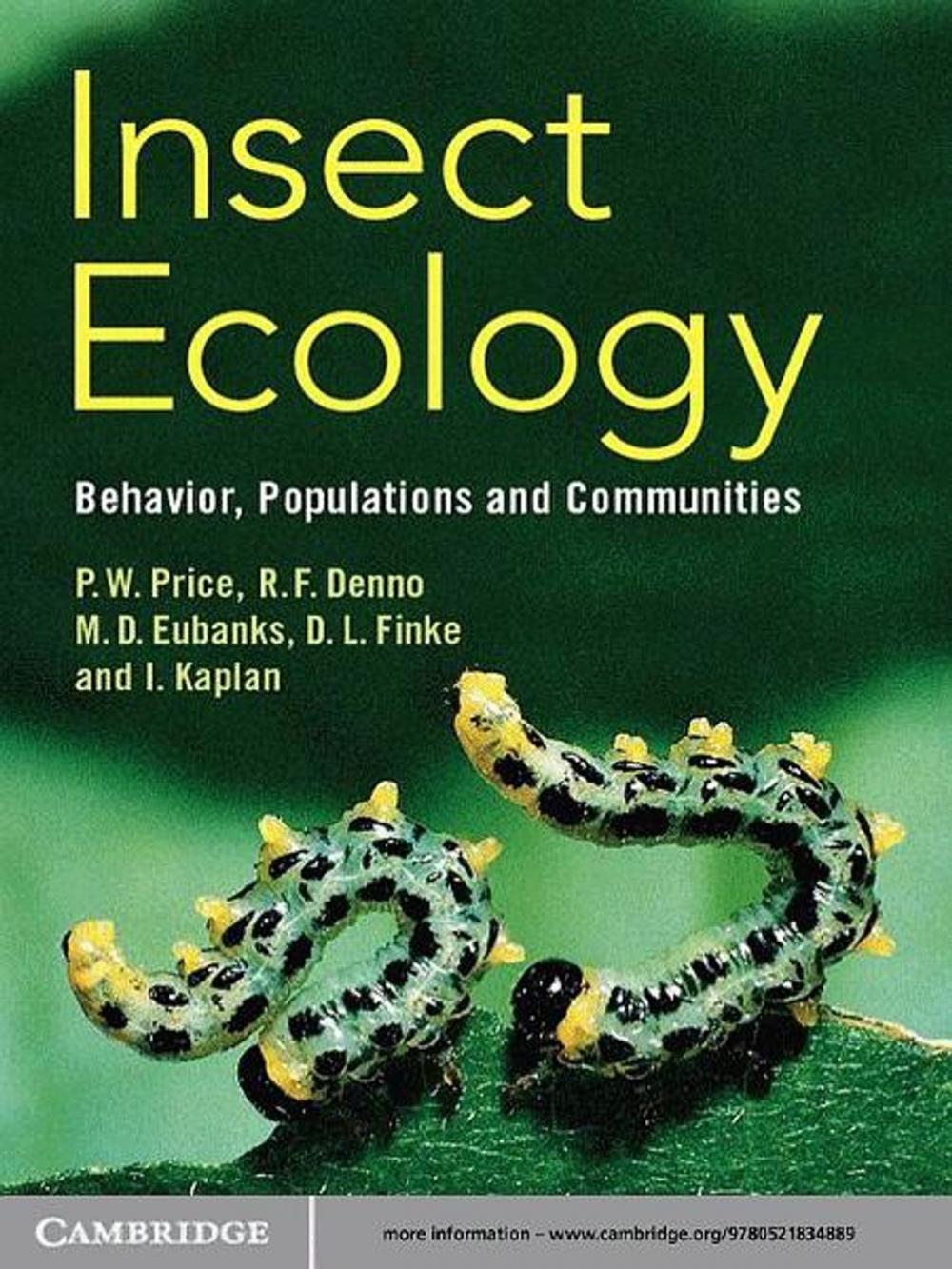 Big bigCover of Insect Ecology