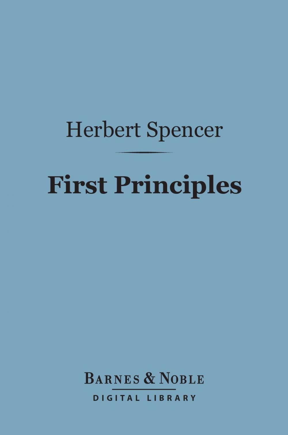 Big bigCover of First Principles (Barnes & Noble Digital Library)