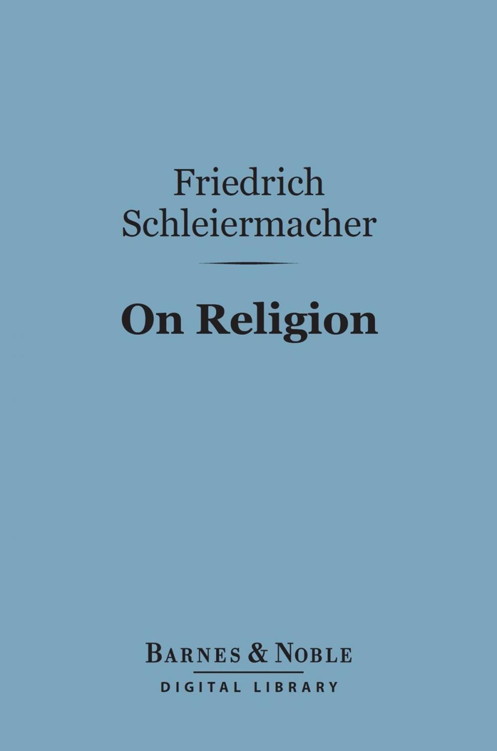 Big bigCover of On Religion (Barnes & Noble Digital Library)