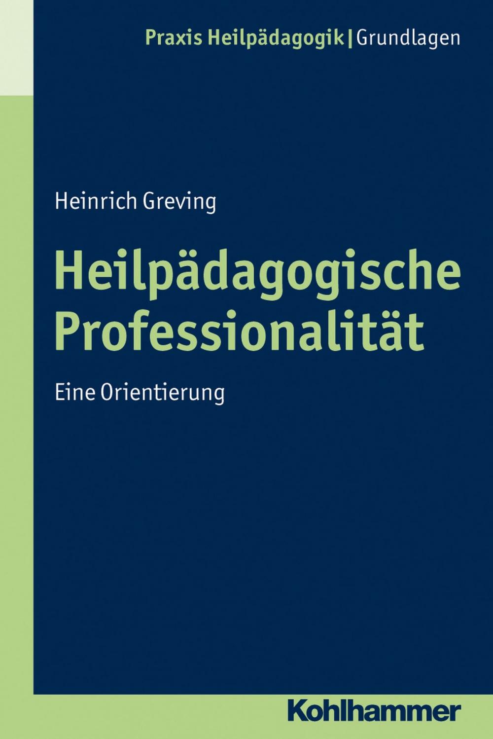 Big bigCover of Heilpädagogische Professionalität