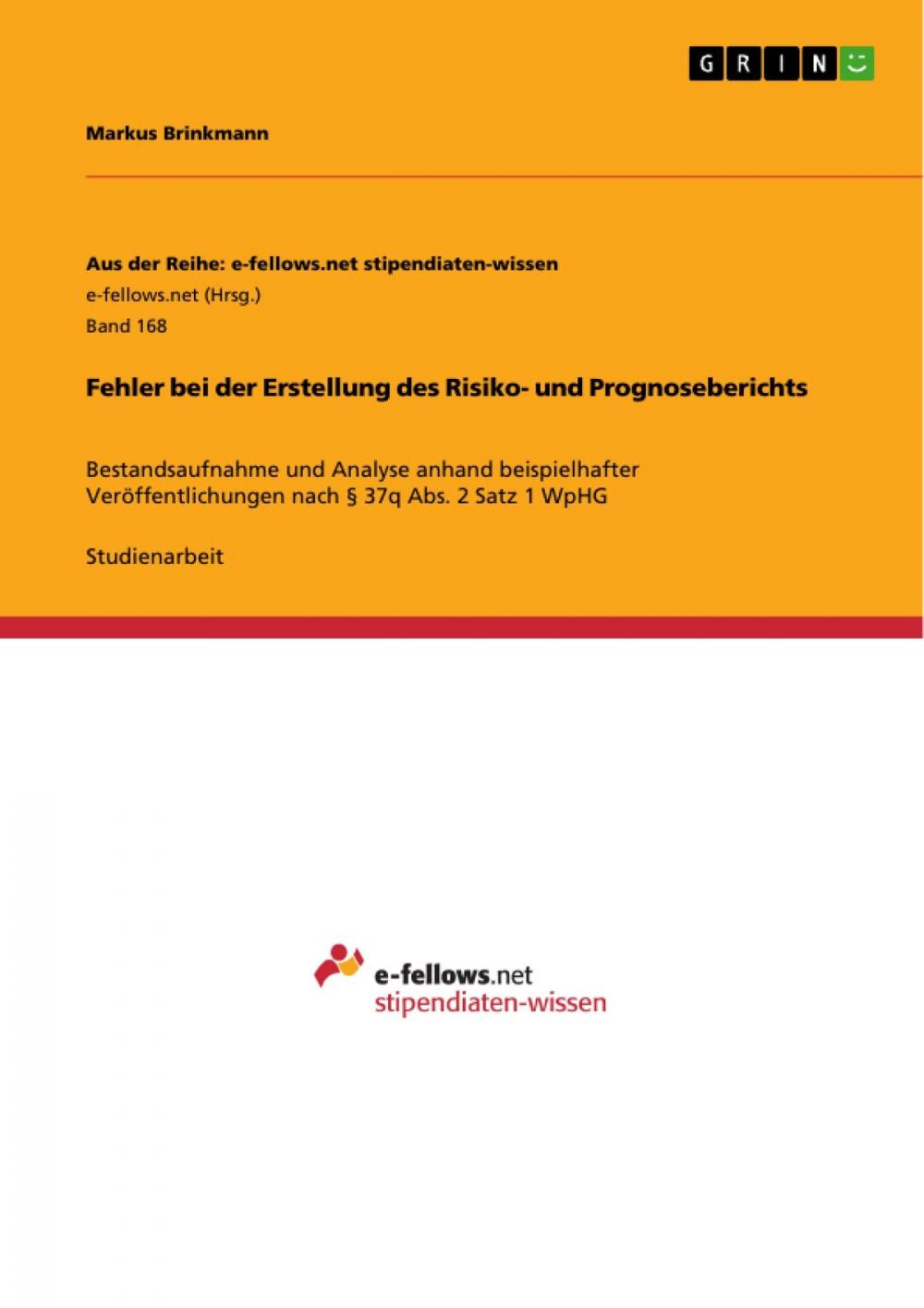 Big bigCover of Fehler bei der Erstellung des Risiko- und Prognoseberichts