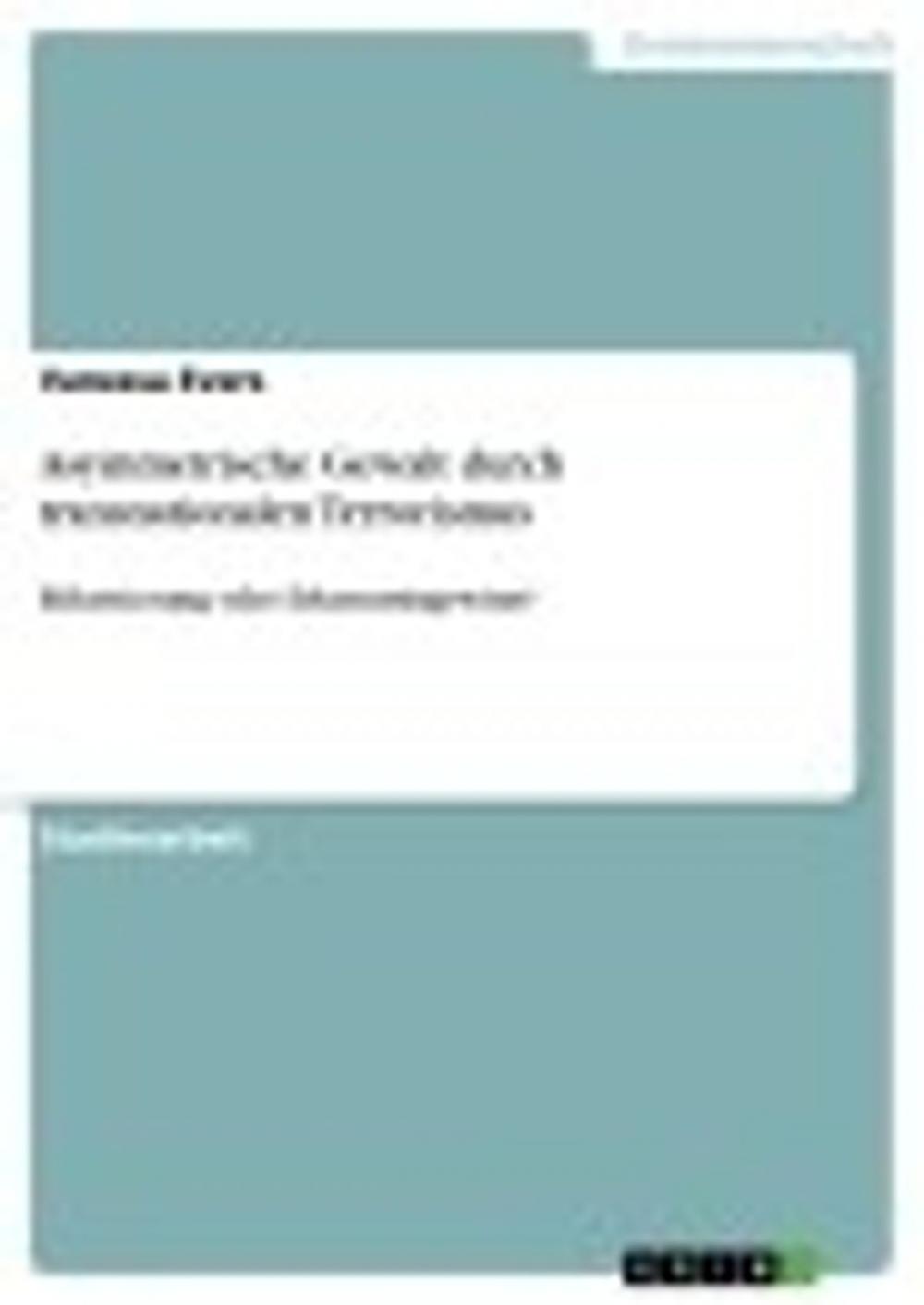 Big bigCover of Asymmetrische Gewalt durch transnationalen Terrorismus