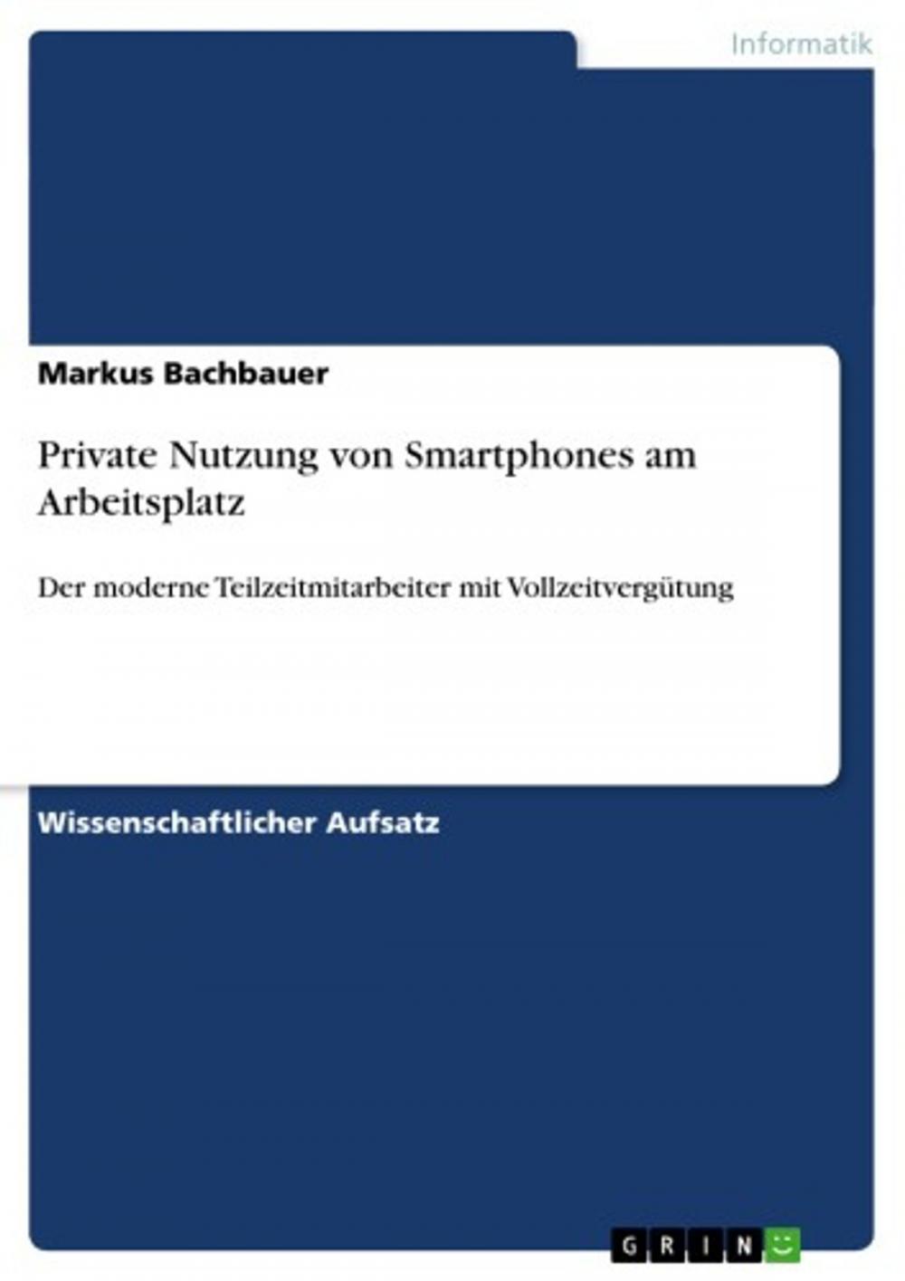 Big bigCover of Private Nutzung von Smartphones am Arbeitsplatz