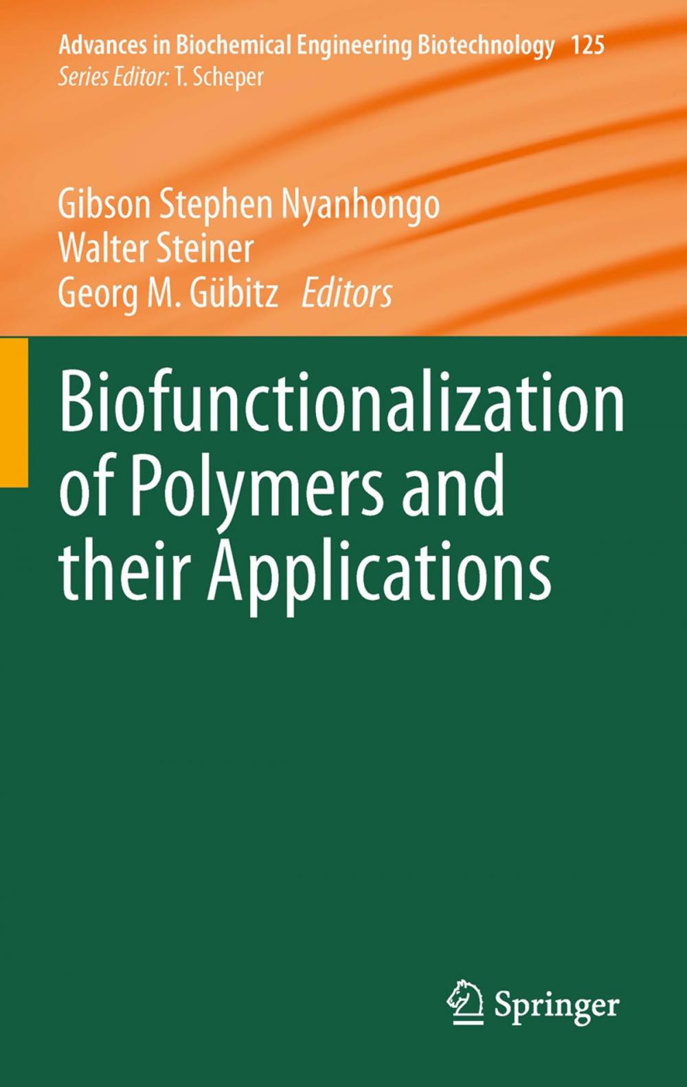 Big bigCover of Biofunctionalization of Polymers and their Applications