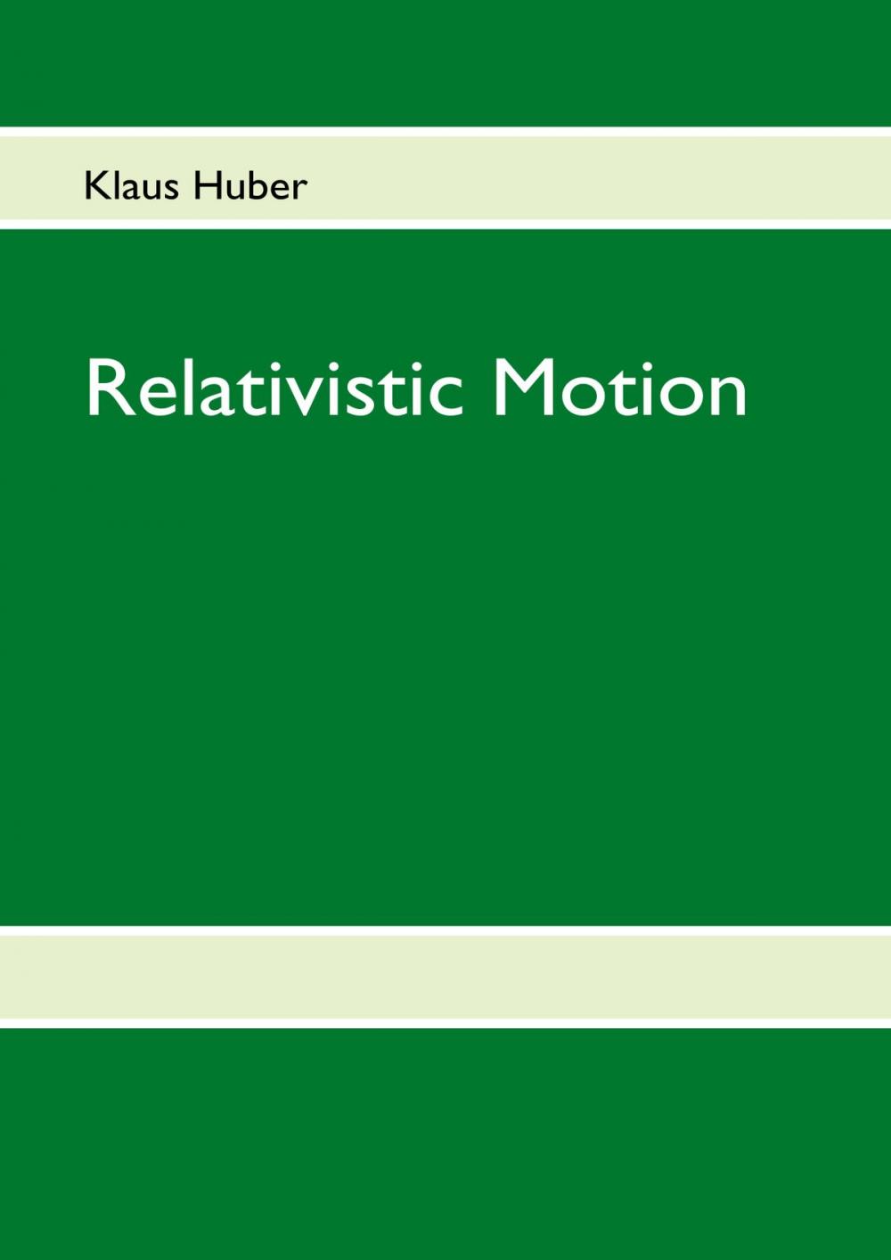 Big bigCover of Relativistic Motion