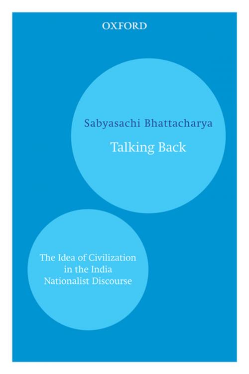 Cover of the book Talking Back by Sabyasachi Bhattacharya, OUP India