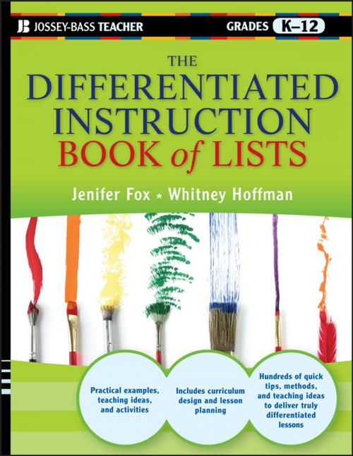 Cover of the book The Differentiated Instruction Book of Lists by Jenifer Fox, Whitney Hoffman, Wiley