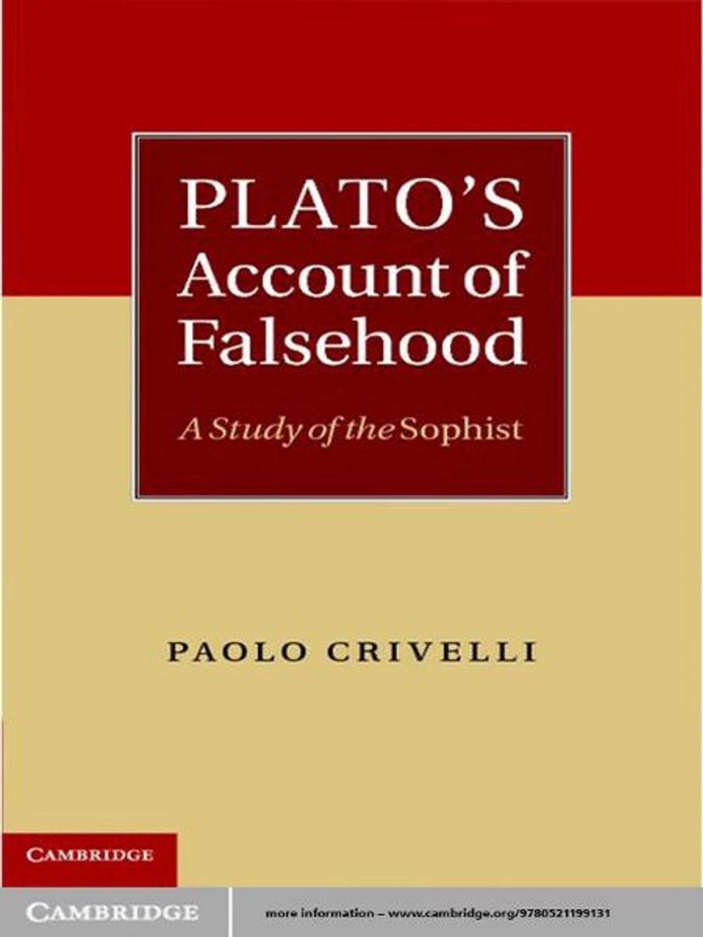 Big bigCover of Plato's Account of Falsehood