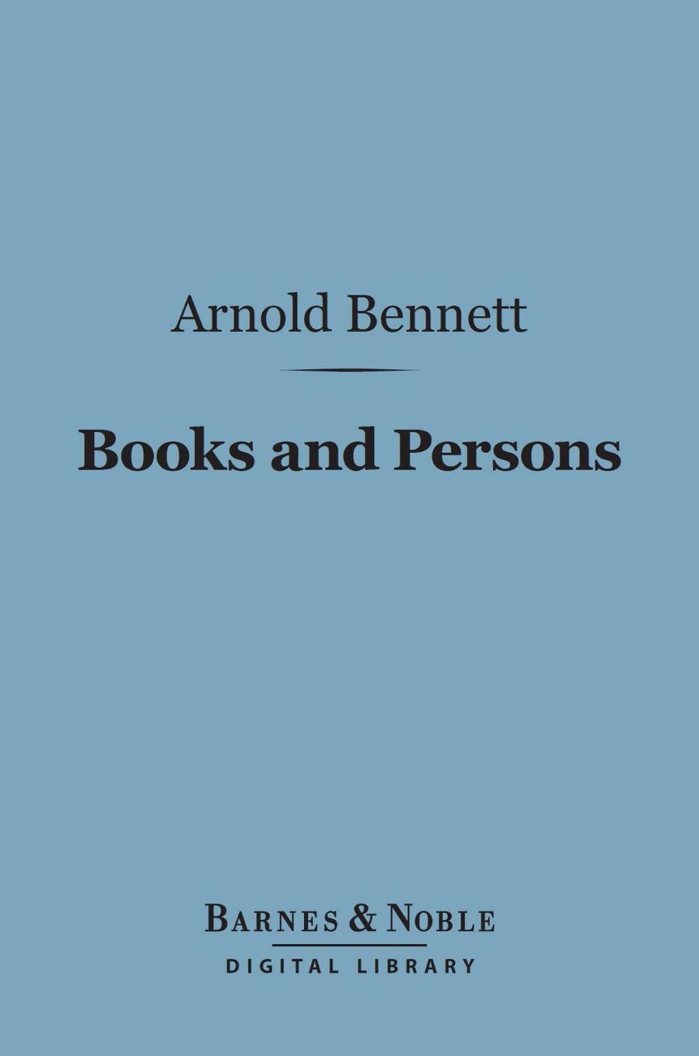 Big bigCover of Books and Persons (Barnes & Noble Digital Library)