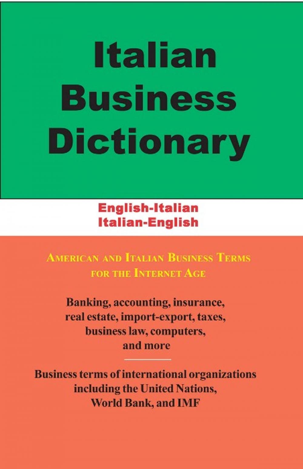 Big bigCover of Italian Business Dictionary