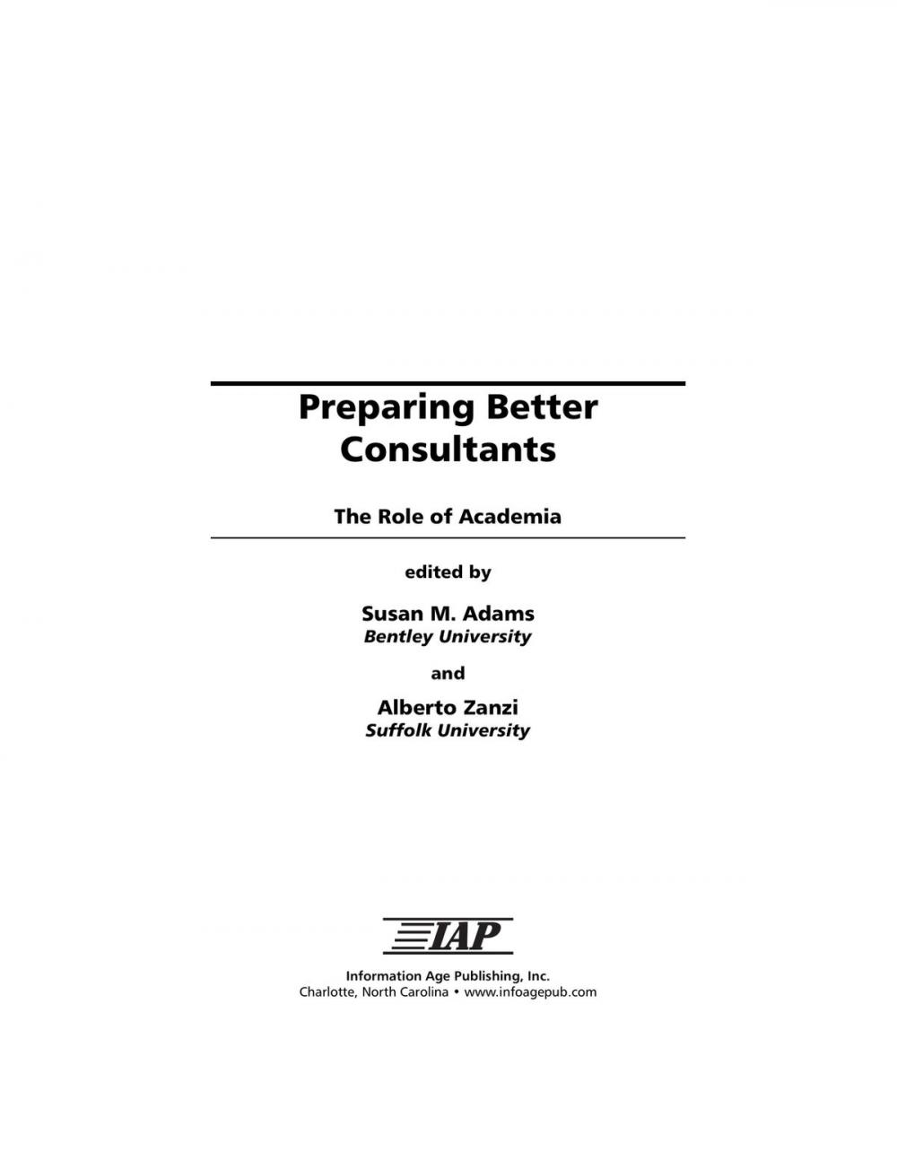 Big bigCover of Preparing Better Consultants