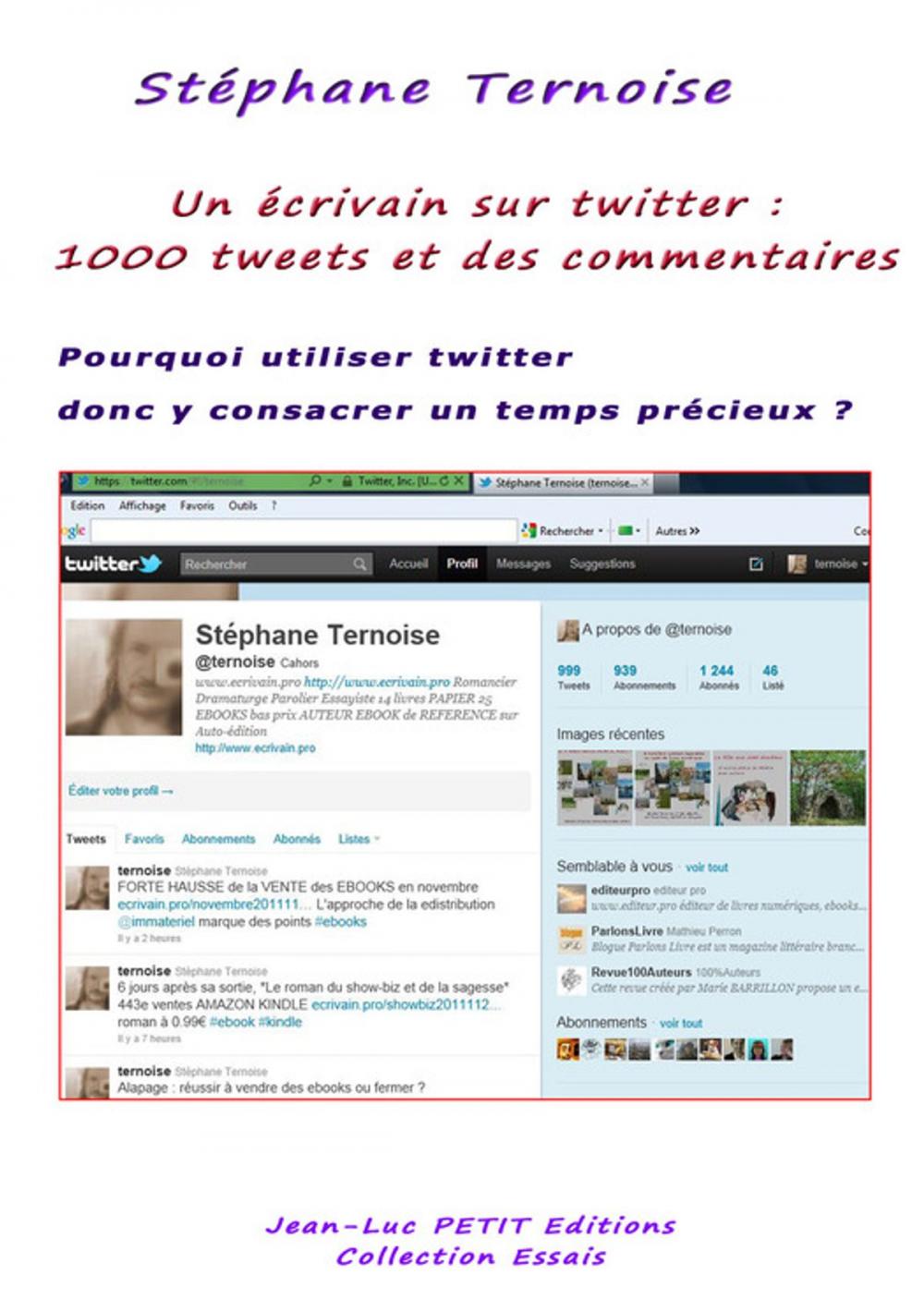 Big bigCover of Un écrivain sur twitter : 1000 tweets et des commentaires