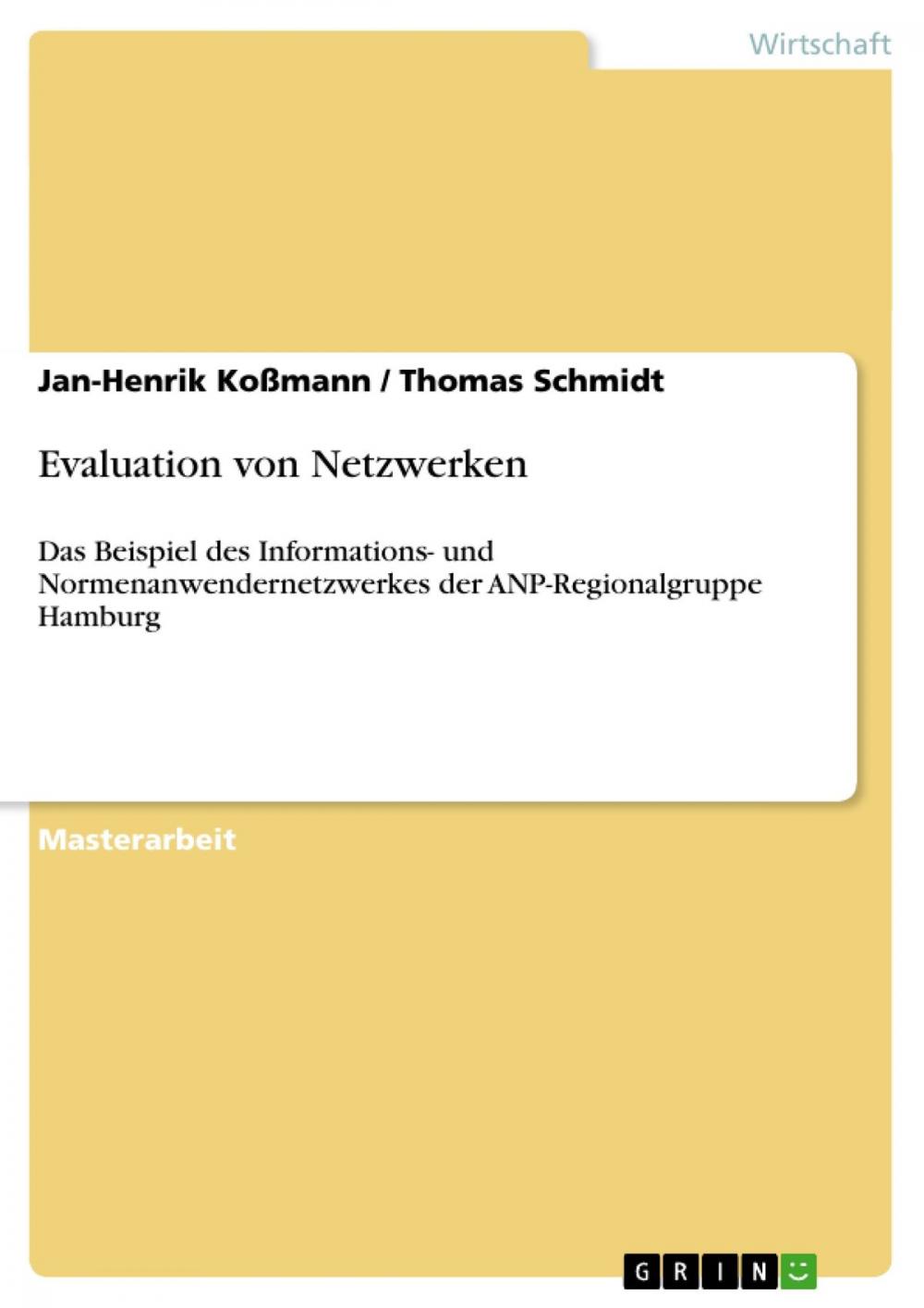 Big bigCover of Evaluation von Netzwerken