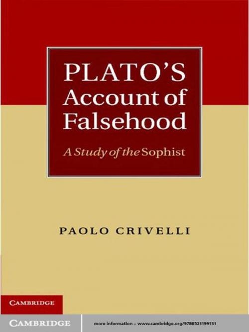 Cover of the book Plato's Account of Falsehood by Paolo Crivelli, Cambridge University Press