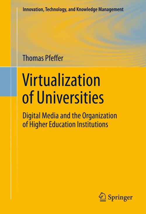 Cover of the book Virtualization of Universities by Thomas Pfeffer, Springer New York