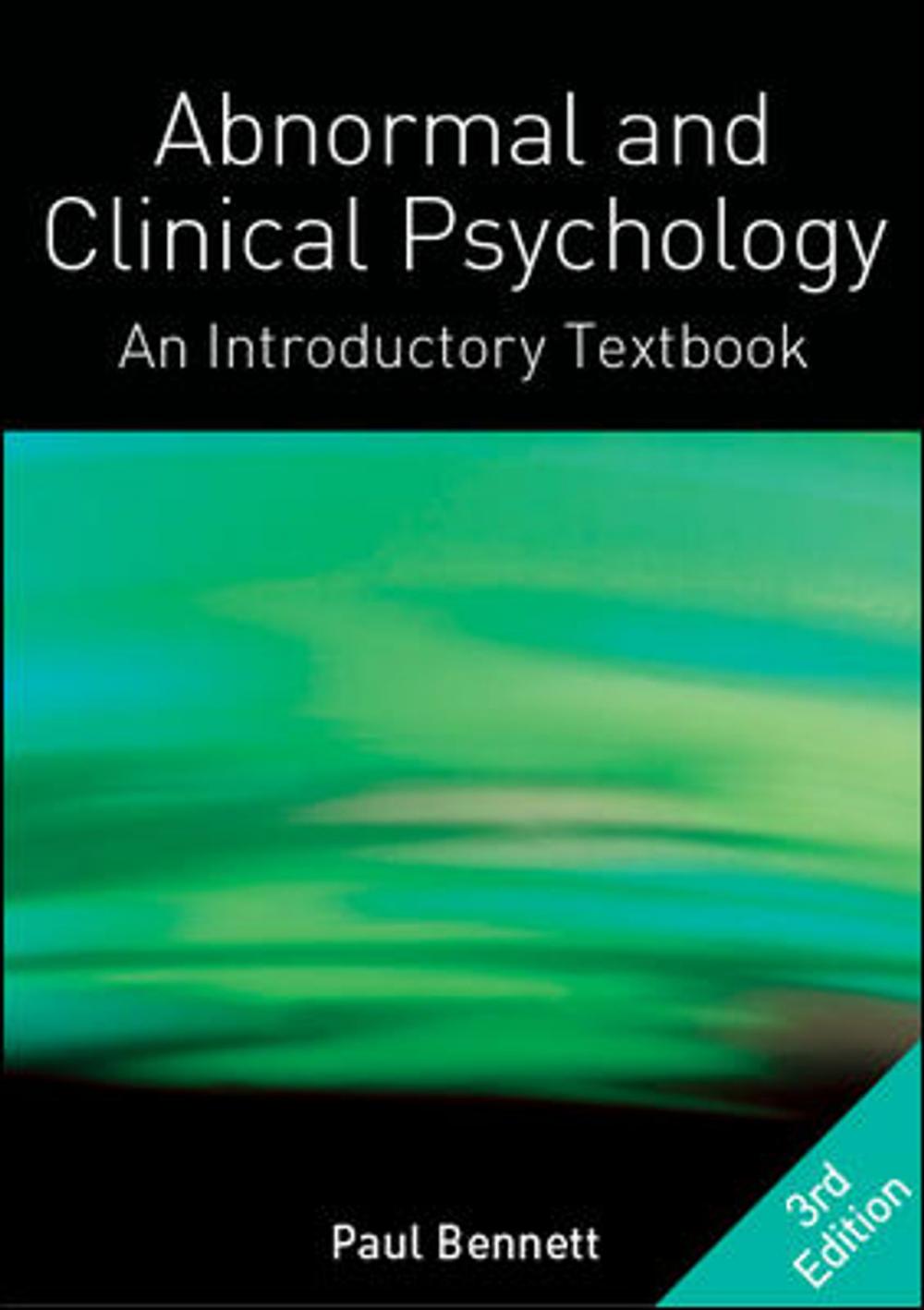 Big bigCover of Abnormal And Clinical Psychology: An Introductory Textbook