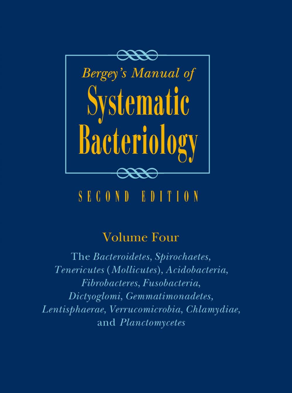 Big bigCover of Bergey's Manual of Systematic Bacteriology