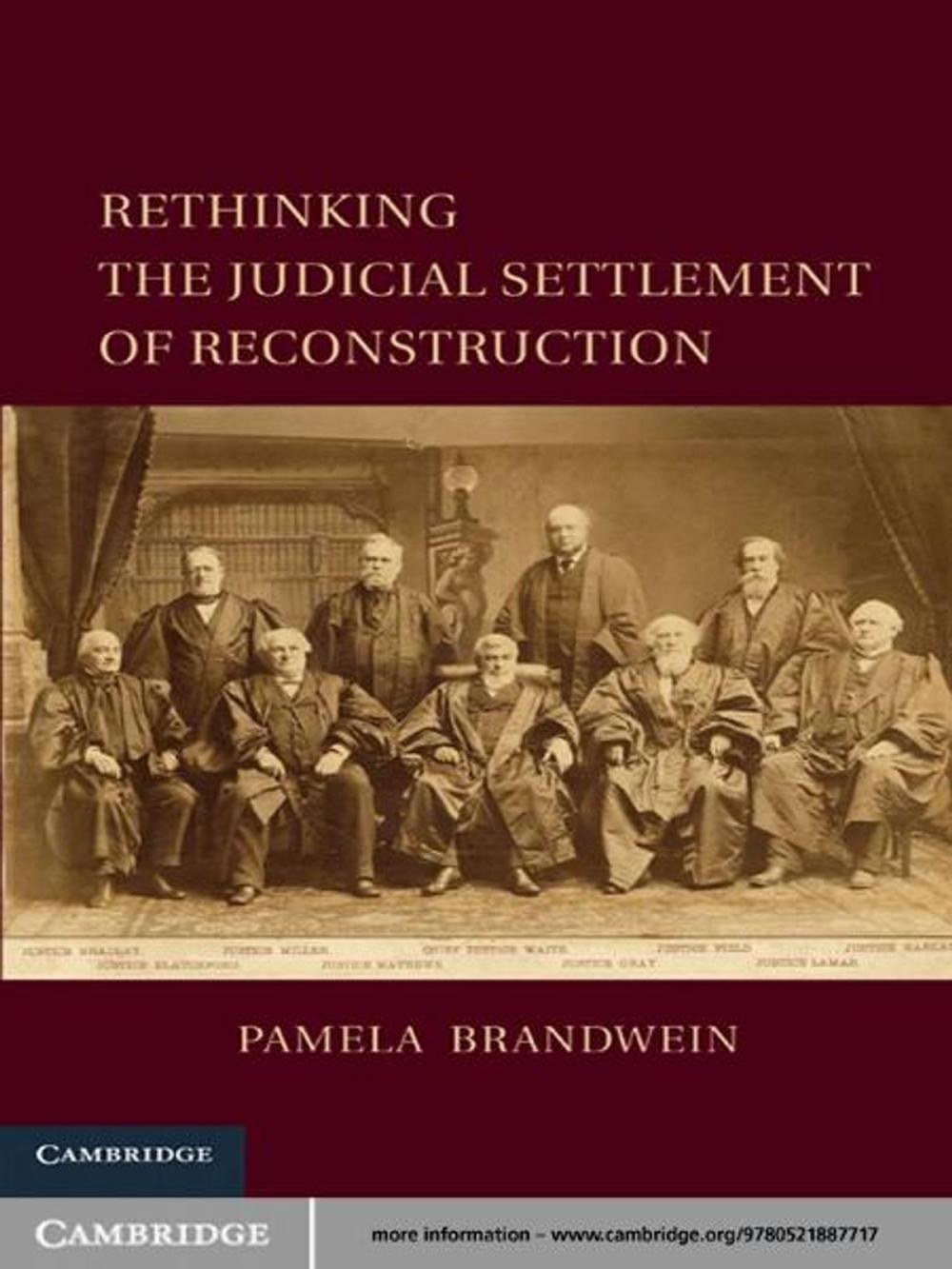 Big bigCover of Rethinking the Judicial Settlement of Reconstruction