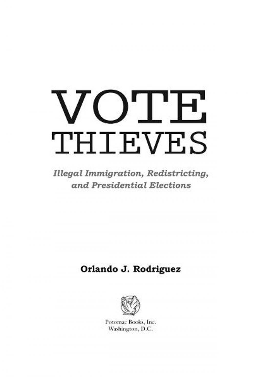 Big bigCover of Vote Thieves: Illegal Immigration, Redistricting, and Presidential Elections