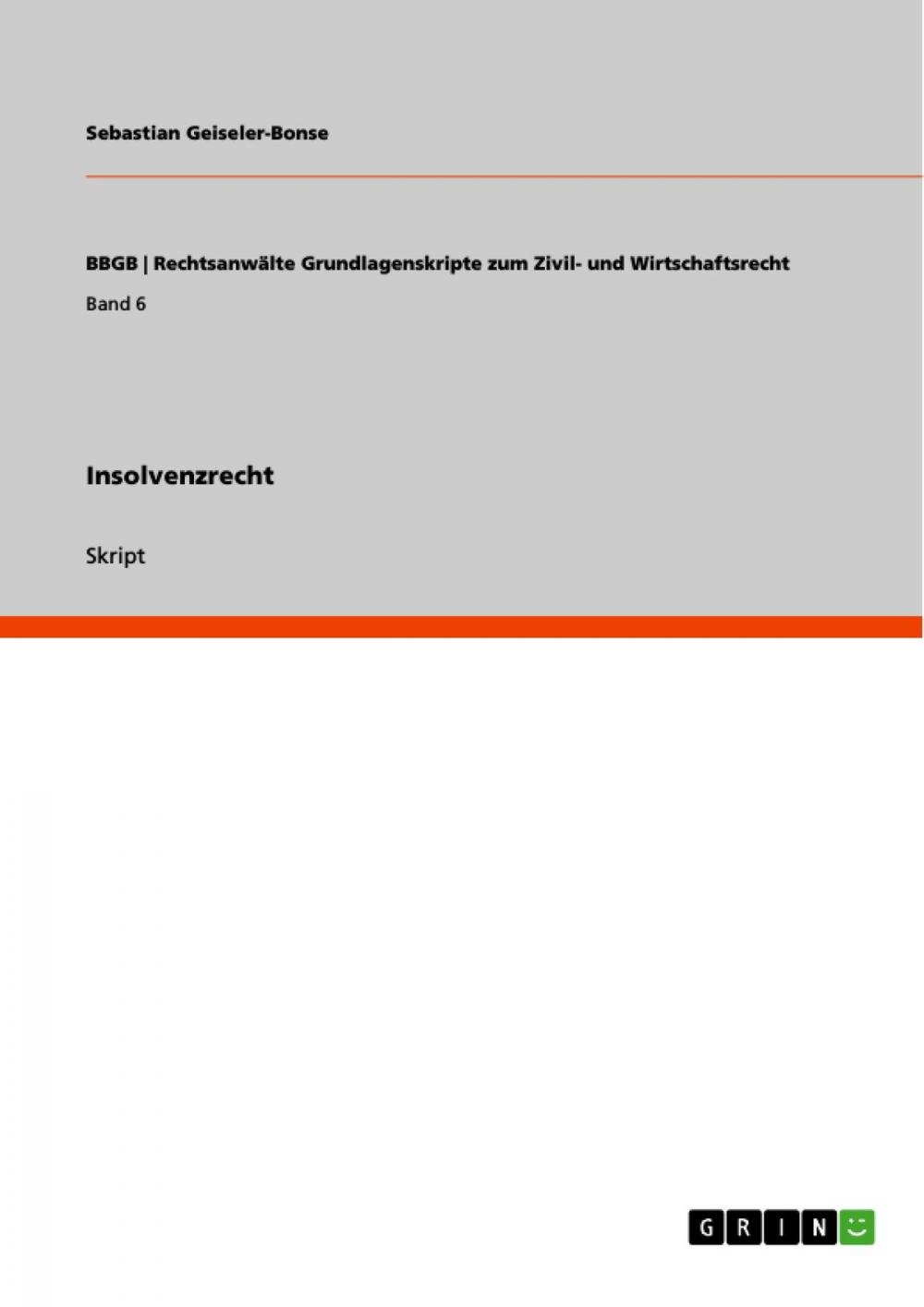 Big bigCover of Insolvenzrecht