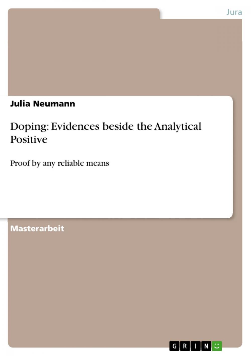 Big bigCover of Doping: Evidences beside the Analytical Positive