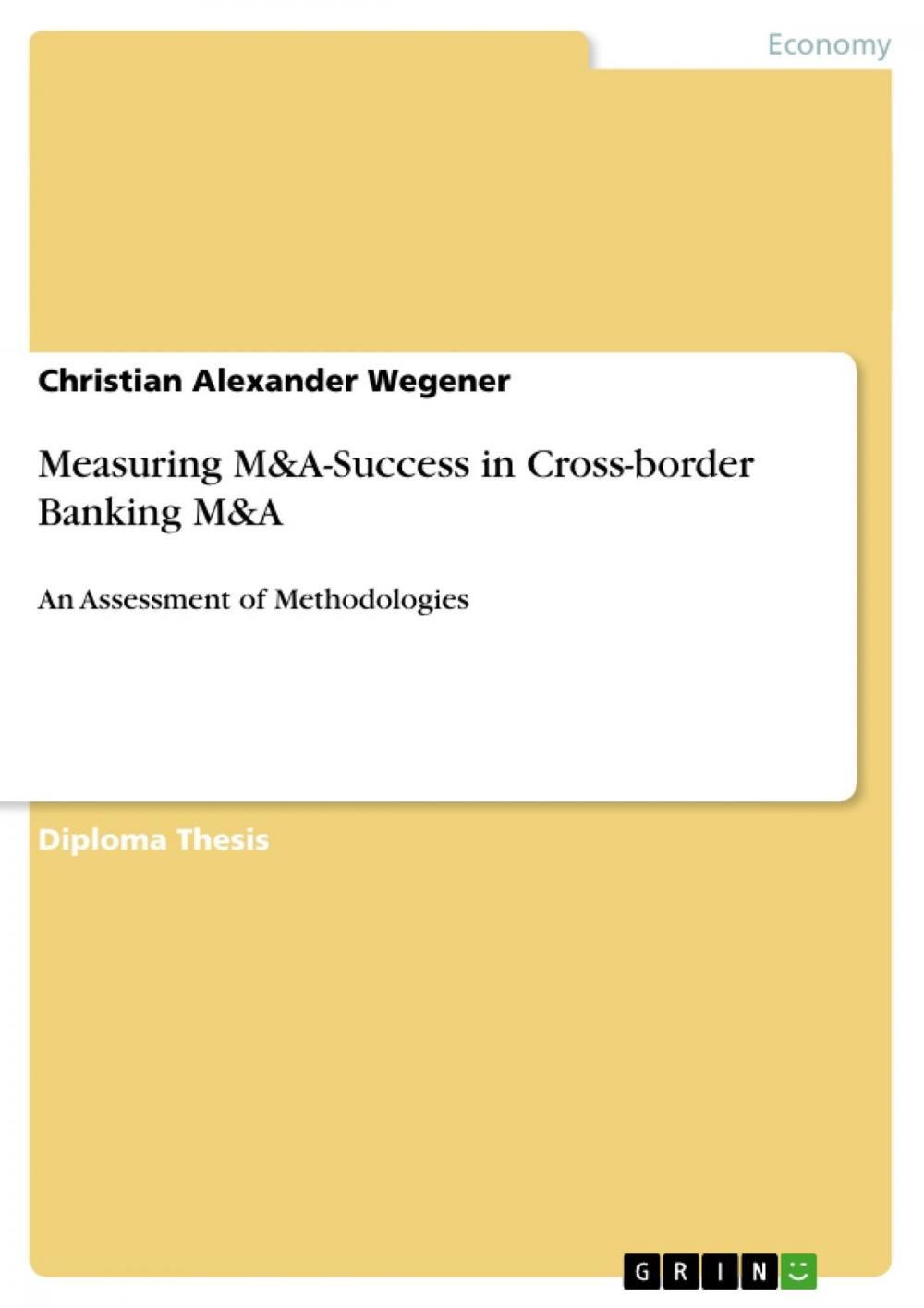 Big bigCover of Measuring M&A-Success in Cross-border Banking M&A