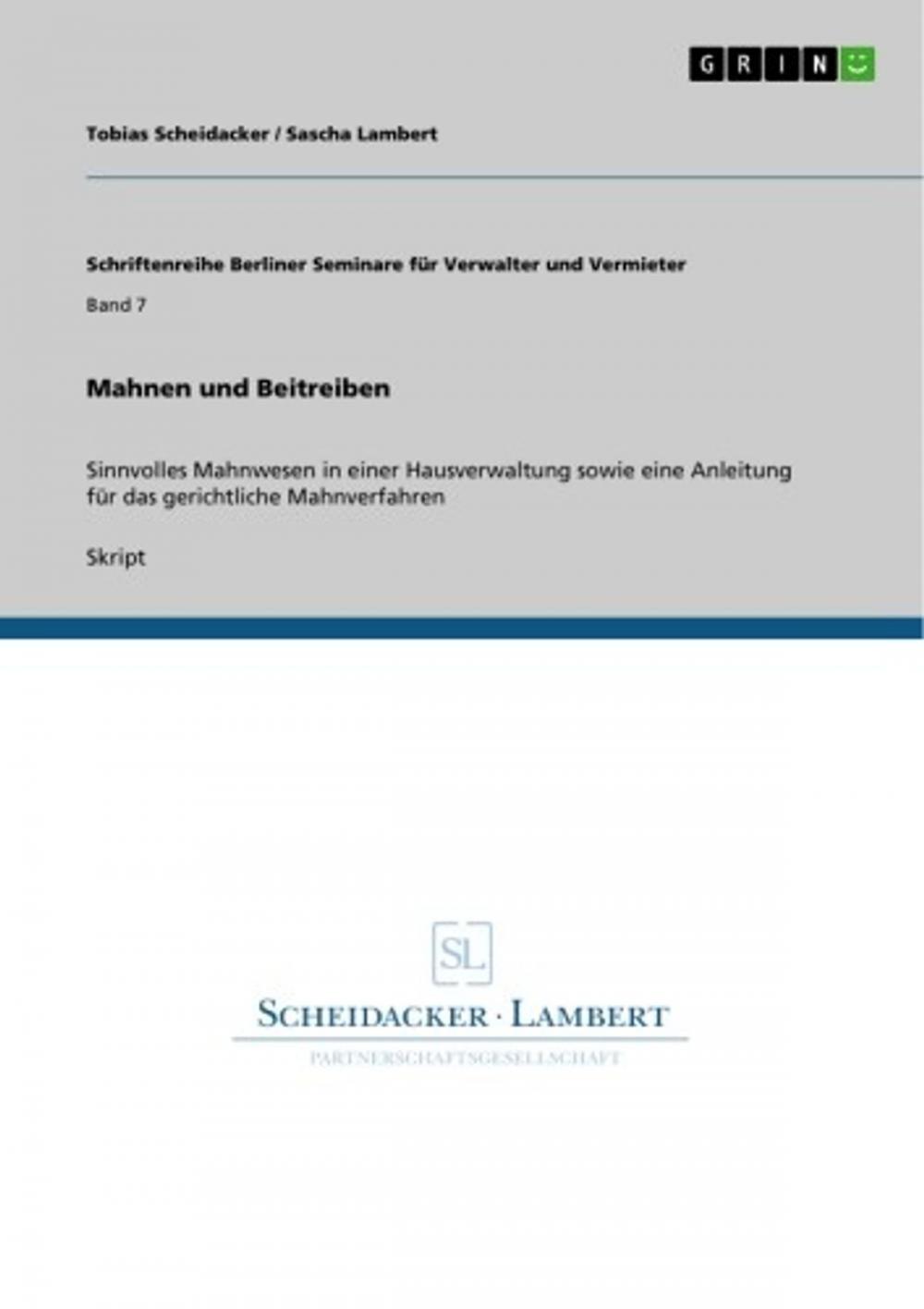 Big bigCover of Mahnen und Beitreiben