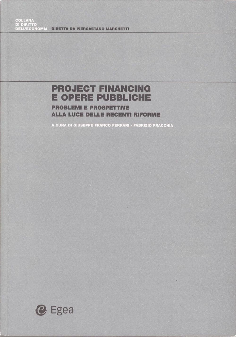 Big bigCover of Project financing e opere pubbliche