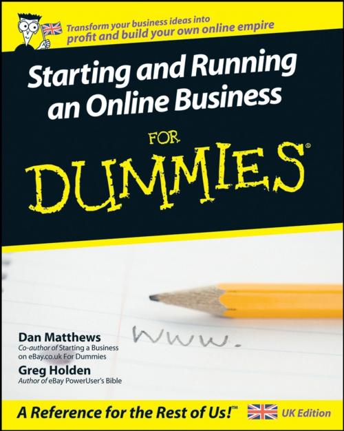 Cover of the book Starting and Running an Online Business For Dummies by Dan Matthews, Greg Holden, Wiley