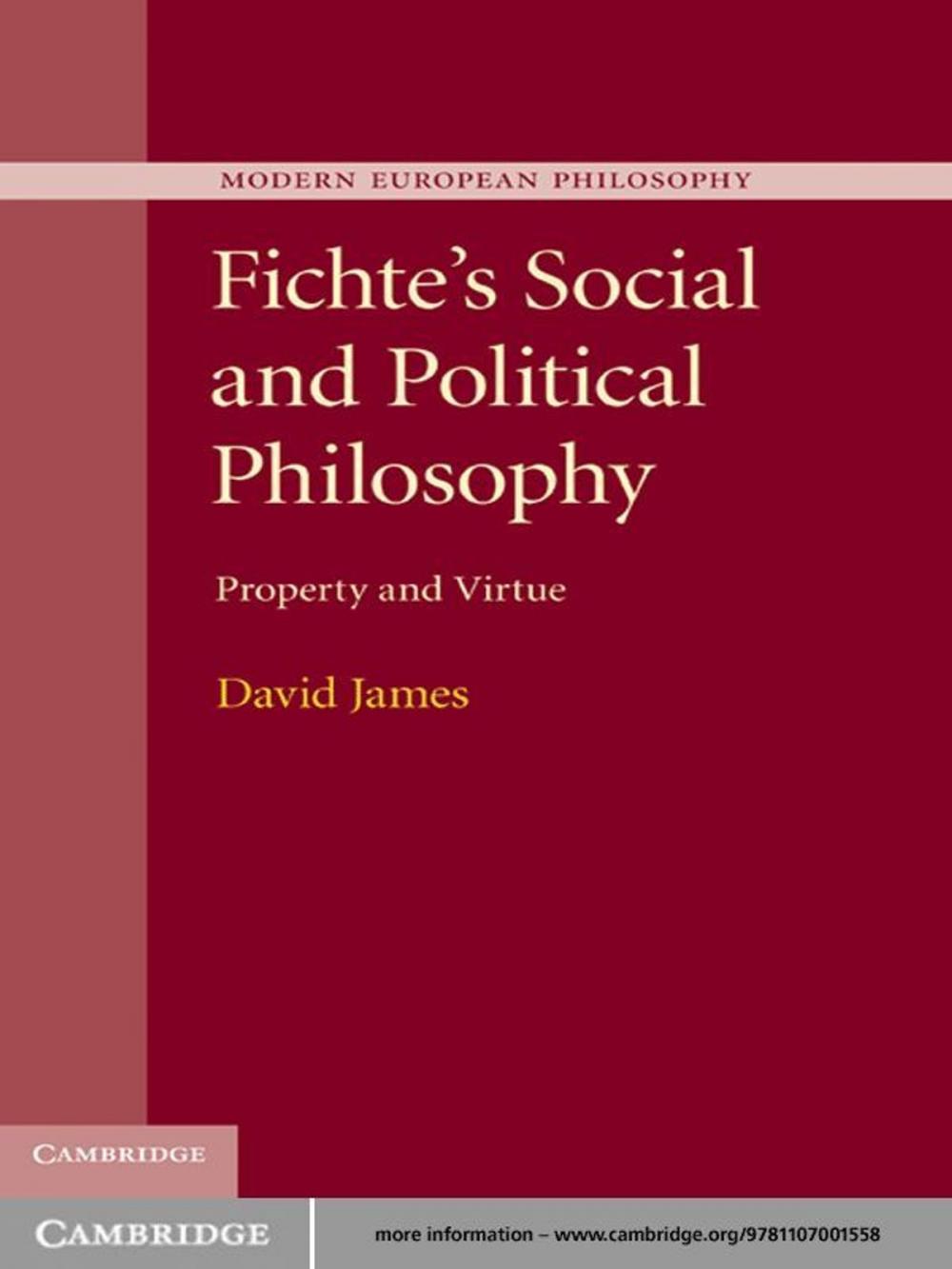 Big bigCover of Fichte's Social and Political Philosophy