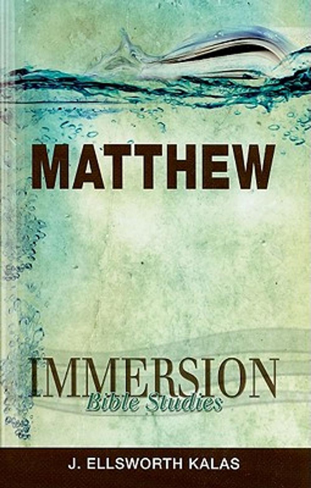 Big bigCover of Immersion Bible Studies: Matthew