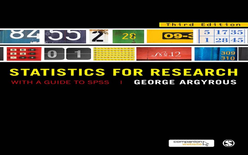 Big bigCover of Statistics for Research