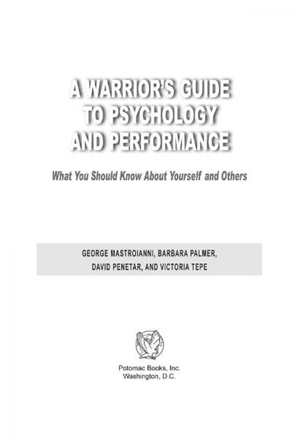 Big bigCover of A Warrior's Guide to Psychology and Performance