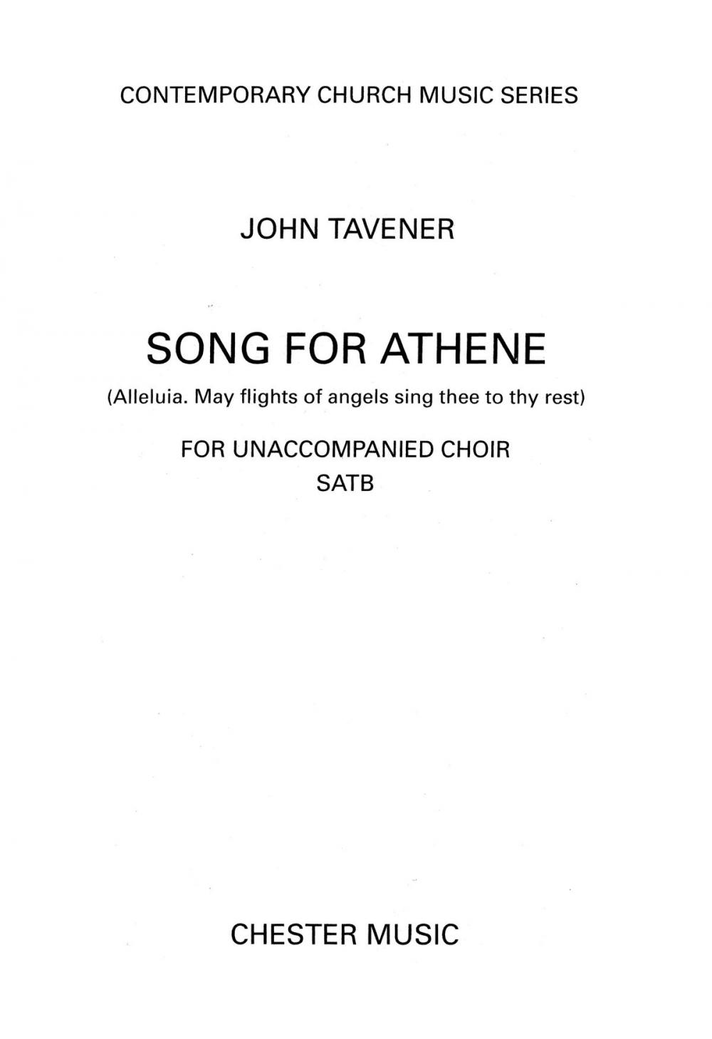 Big bigCover of John Tavener: Song for Athene (Alleluia. May Flights of Angels Sing Thee to Thy Rest)