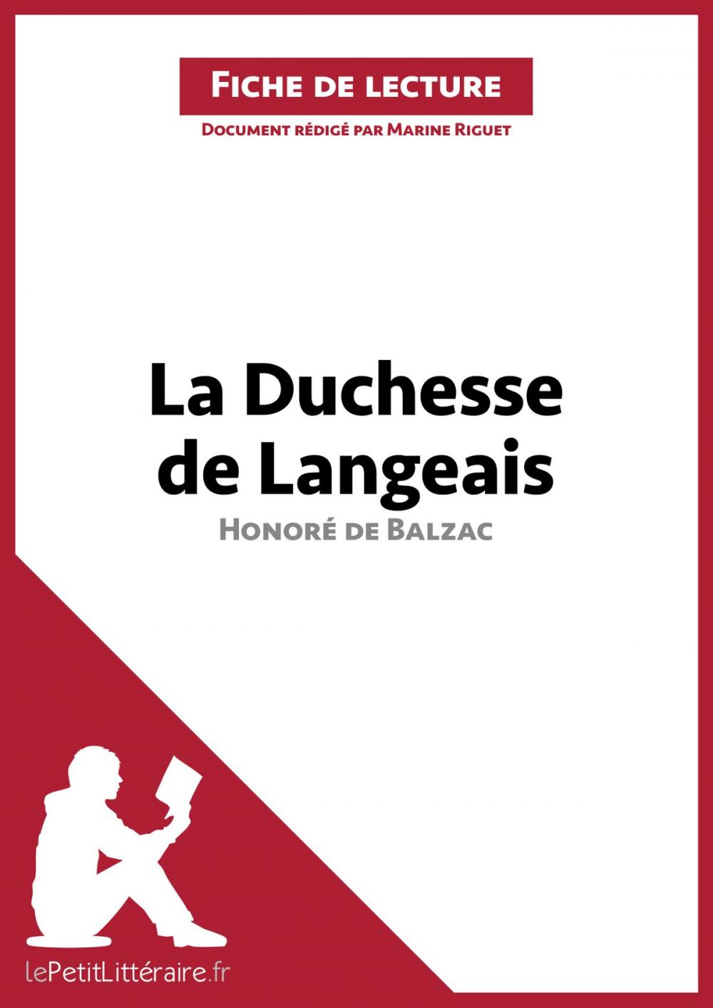 Big bigCover of La Duchesse de Langeais d'Honoré de Balzac (Fiche de lecture)