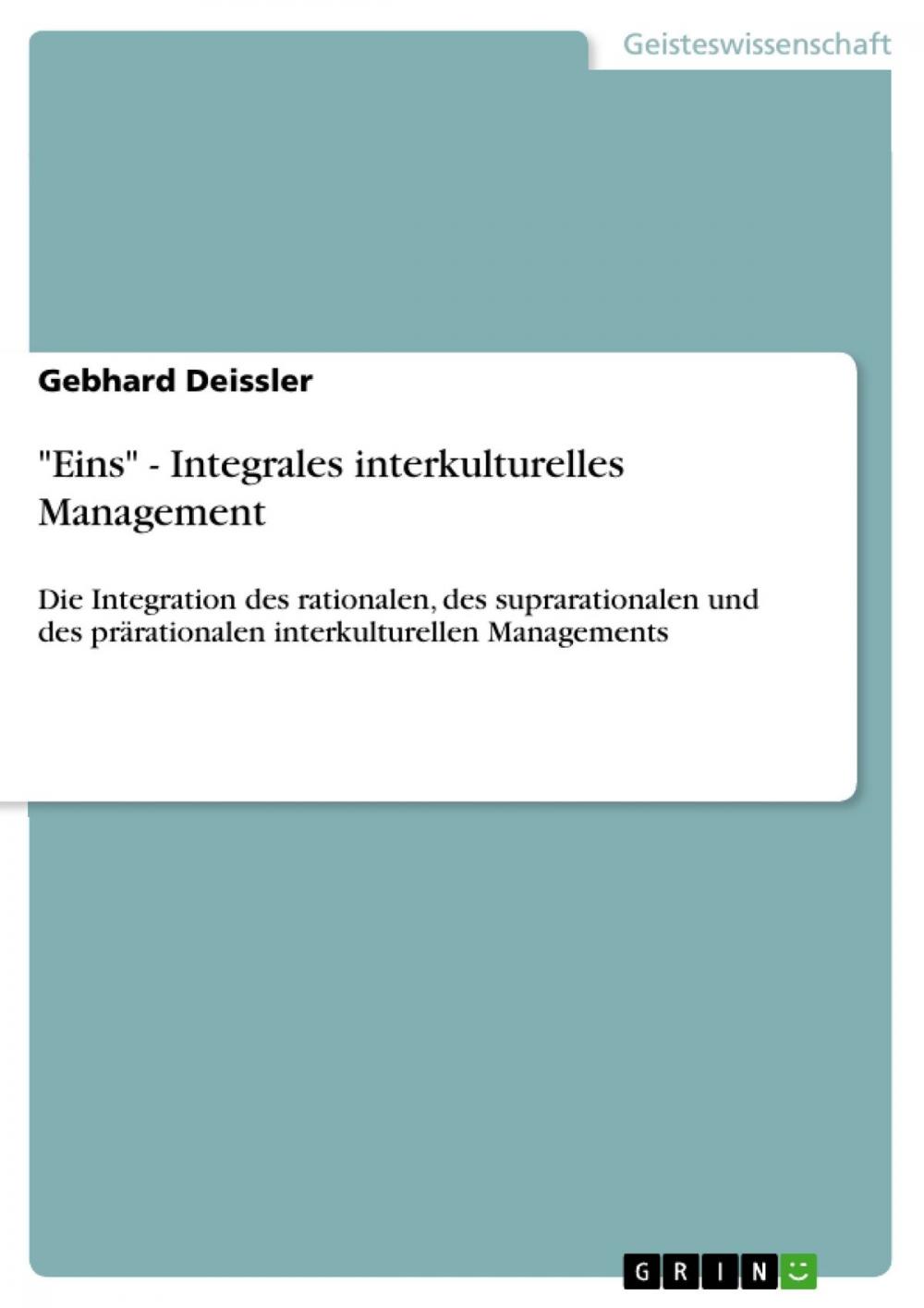 Big bigCover of 'Eins' - Integrales interkulturelles Management