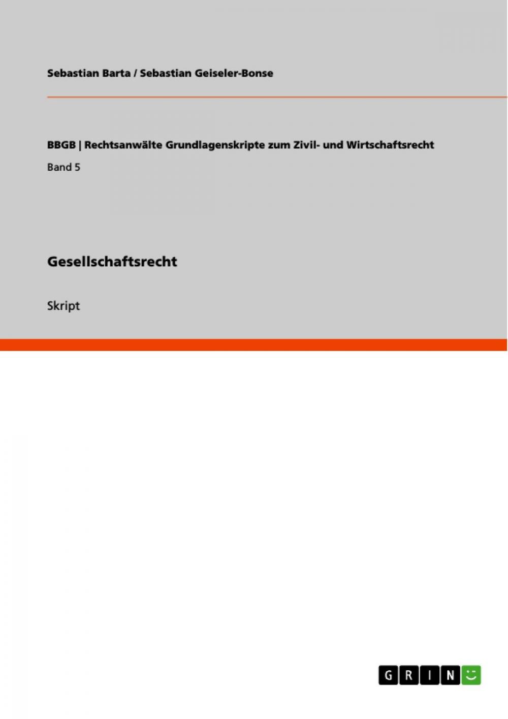 Big bigCover of Gesellschaftsrecht