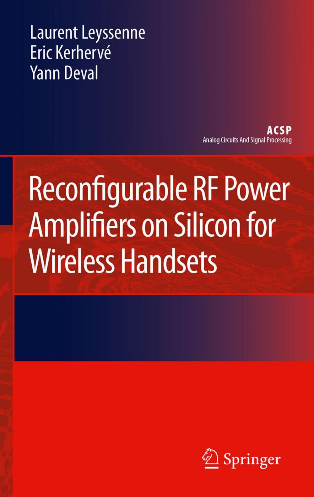 Big bigCover of Reconfigurable RF Power Amplifiers on Silicon for Wireless Handsets