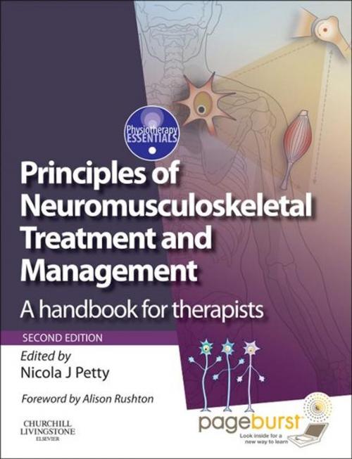 Cover of the book Principles of Neuromusculoskeletal Treatment and Management E-Book by Nicola J. Petty, DPT, MSc, GradDipPhys, FMACP, FHEA, Elsevier Health Sciences