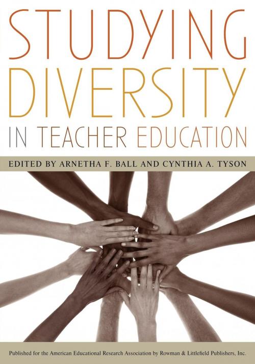 Cover of the book Studying Diversity in Teacher Education by Arnetha F. Ball, Gloria Ladson-Billings, Patricia D. Quijada Cerecer, Thandeka K. Chapman, Marilyn Cochran-Smith, Jeffrey M. R. Duncan-Andrade, Donna Y. Ford, Kim Fries, Melissa Gibson, Carl A. Grant, Etta R. Hollins, Kotie Kaiser, Valerie Kinloch, Tiffany S. Lee, Kathy McDonough, Erica R. Meiners, Brad Olsen, Valerie Ooka Pang, Cynthia D. Park, Therese Quinn, Maryna Reyneke, Christine E. Sleeter, Joseph R. Ubiles, Mandie Uys, Maisha T. Winn, Kenneth Zeichner, David E.Kirkland, H. Richard Milner IV, Michelle Frazier Trotman Scott, Sonia Nieto, Rowman & Littlefield Publishers