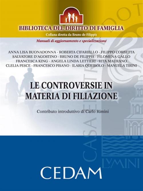 Cover of the book Le controversie in materia di filiazione by BUONADONNA ANNA LISA, Buonadonna Anna Lisa, De Filippis Bruno, Cifariello Roberta, Corbetta Filippo, Agostino Salvatore, Gallo Filomena, King Francesca, Lettieri Angela Linda, Maurano Rita, Pesce Clelia, Pisano Francesco, Queirolo Ilaria, Tirini Manuela, Cedam