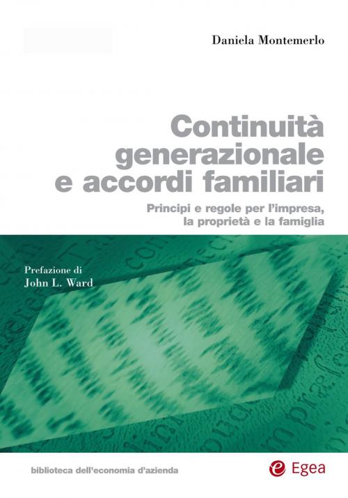 Cover of the book Continuità generazionale e accordi familiari by Daniela Montemerlo, Egea
