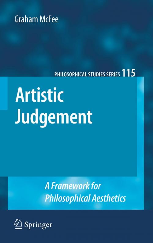 Cover of the book Artistic Judgement by Graham McFee, Springer Netherlands