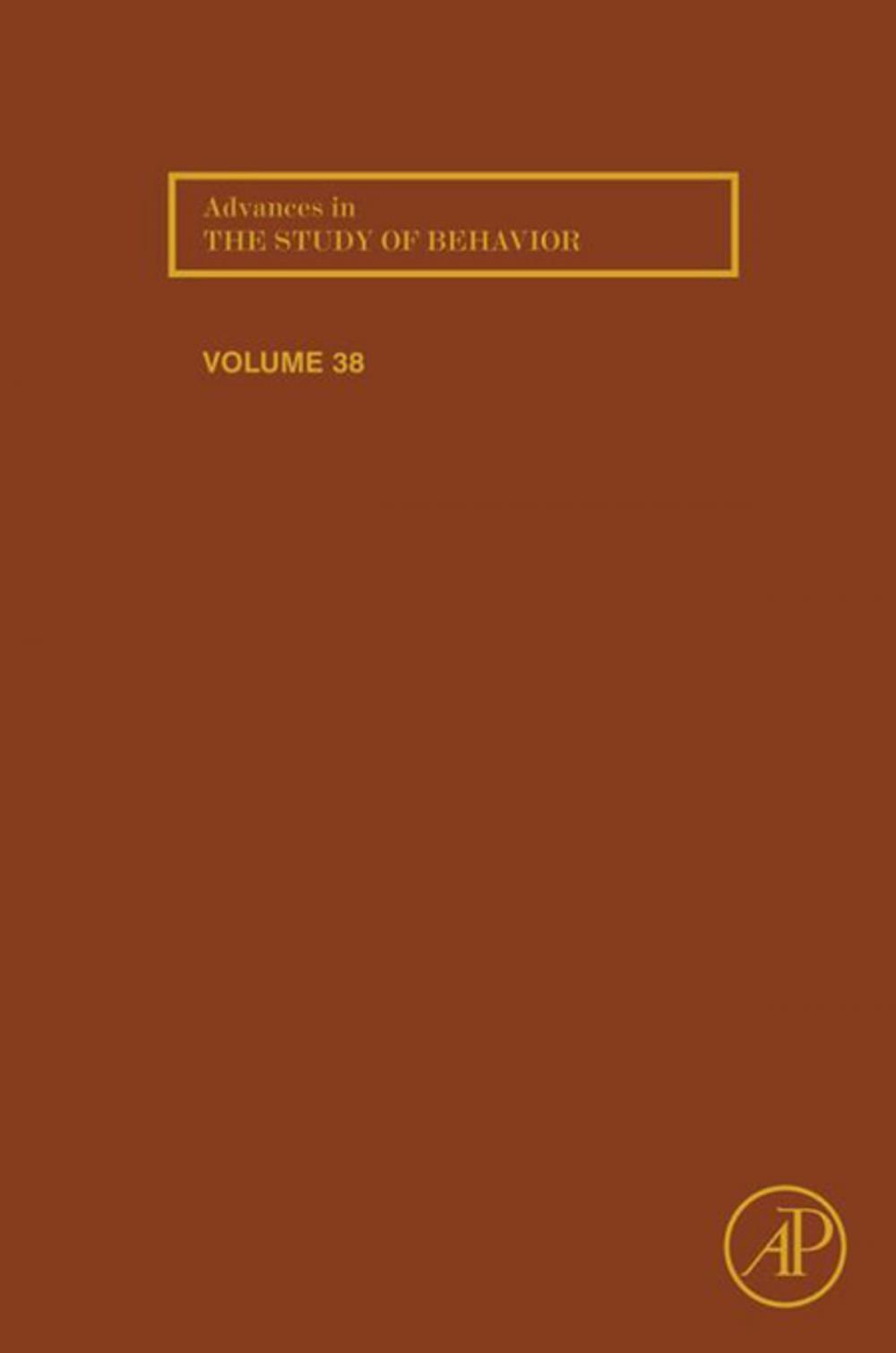 Big bigCover of Advances in the Study of Behavior