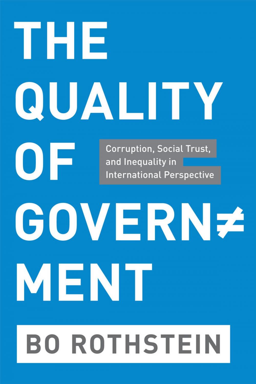 Big bigCover of The Quality of Government